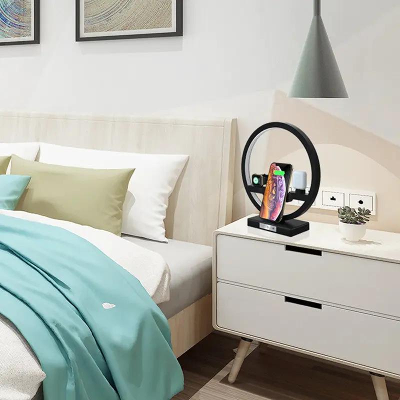 Fast Charging 4 in 1 Bedside Lamp Wireless Charger Bracket by GJG Denim