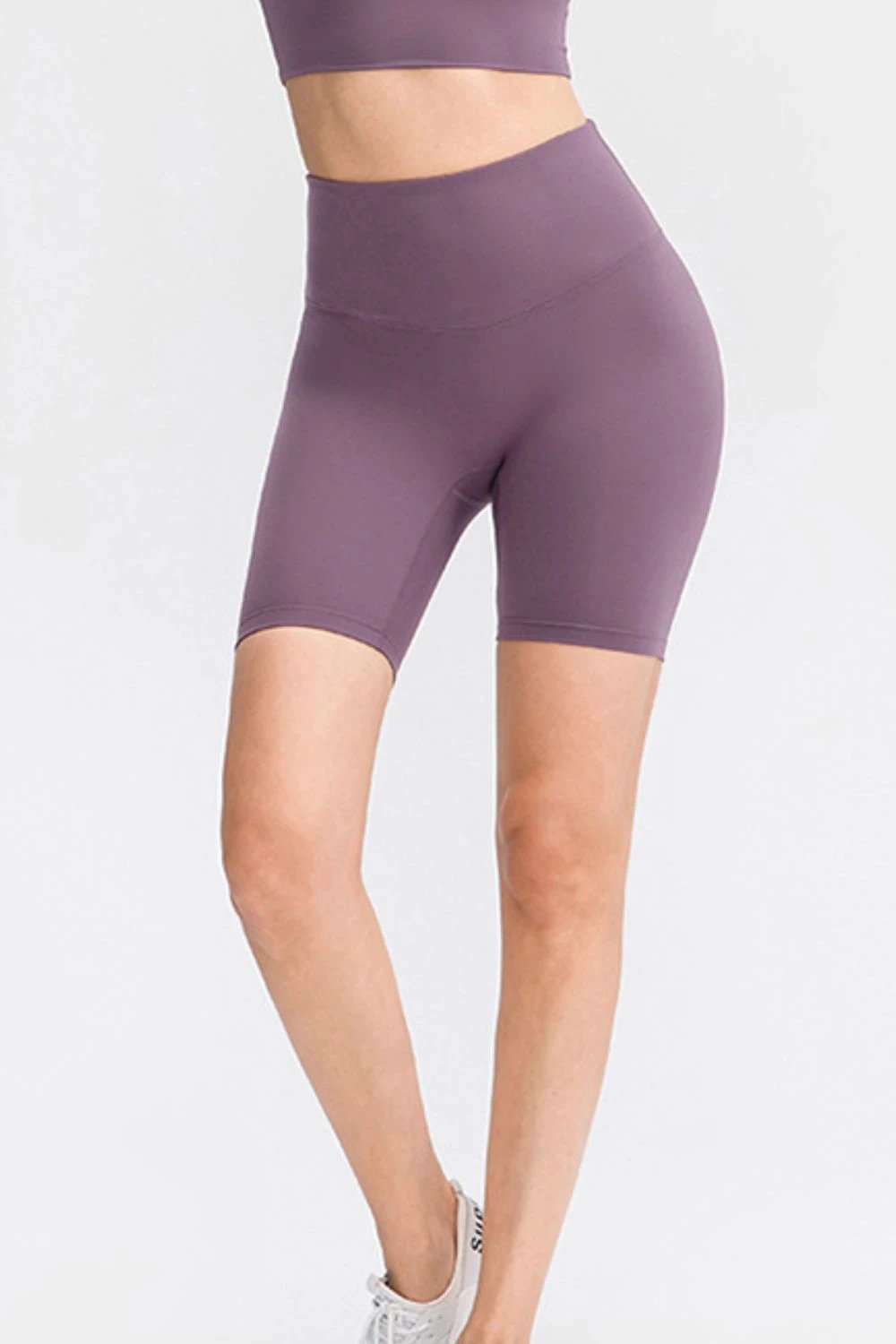 Slim Fit Wide Waistband Sports Shorts by Lady Ros