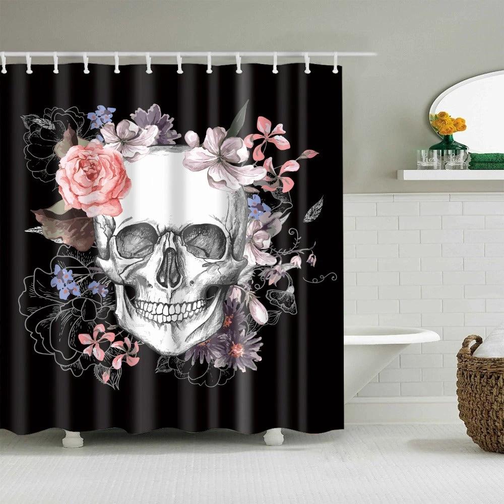 Geometric Print Shower Curtain by GJG Denim