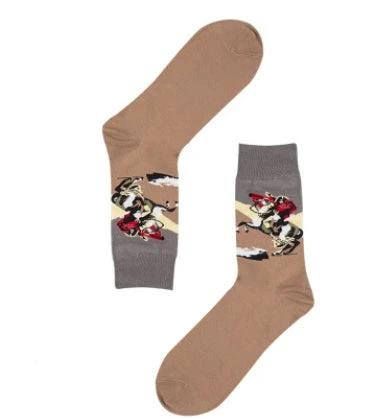 Mid Length Casual Versatile Cotton Men's Socks by GJG Denim