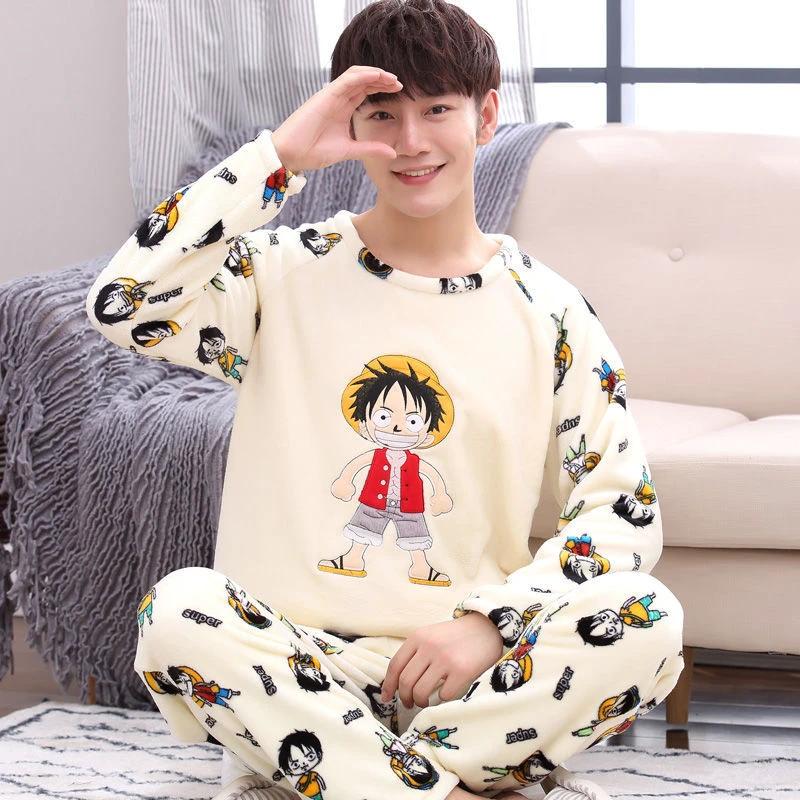 Men's Pajamas Thick Fleece Pajamas by GJG Denim