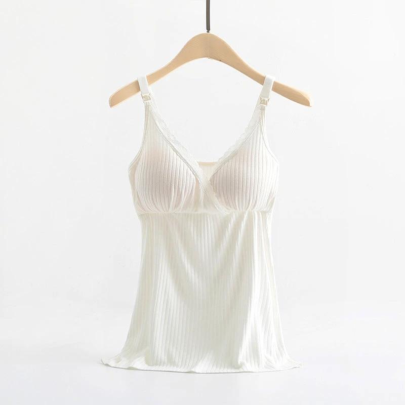 Breast feeding vest with cross elastic bra by GJG Denim