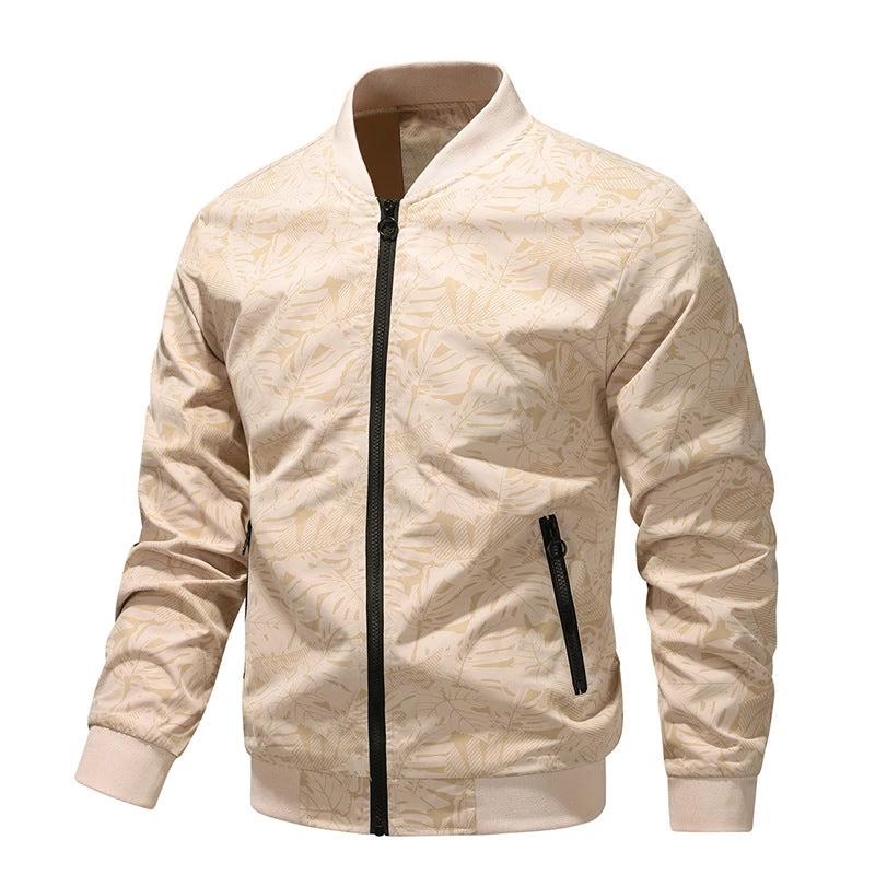 Men's Simple Zipper Quality Fabric Jacket by GJG Denim
