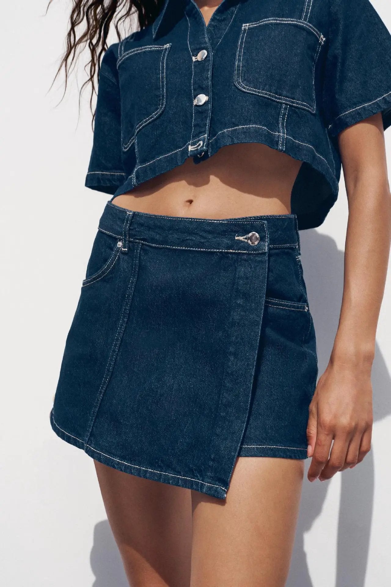 Women's Loose And Comfortable Denim skirt set by GJG Denim