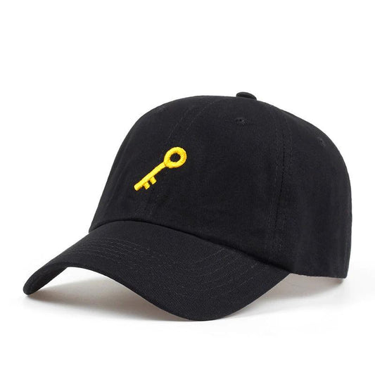 Key Embroidered Baseball Cap by GJG Denim
