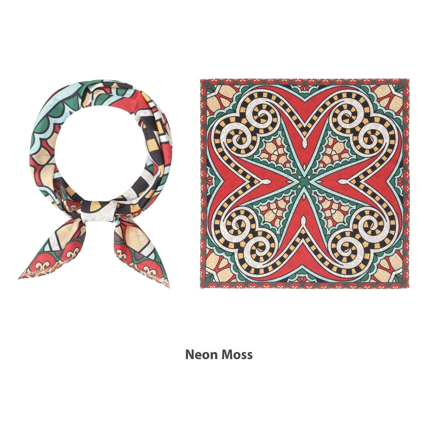 Thin Headcloth Duplex Printing Silk Scarf Square Scarf by GJG Denim
