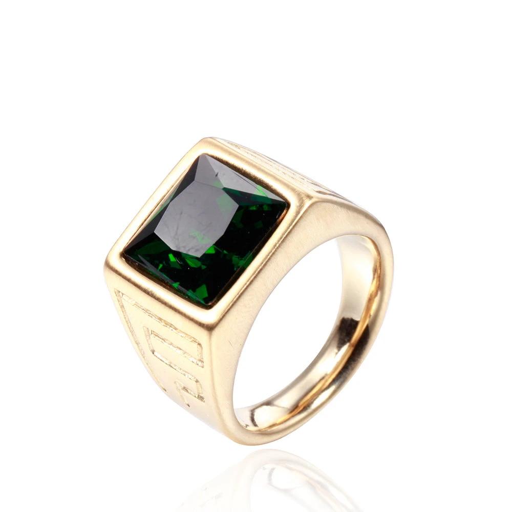 Retro Trendy Men's Stainless Steel Ring by GJG Denim