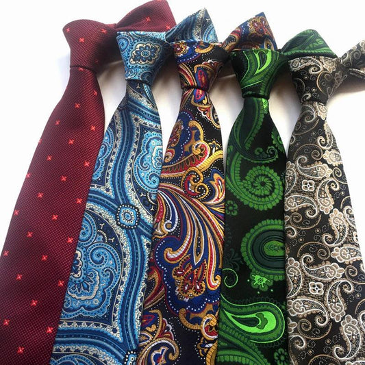 Men's Casual Formal Wear Polyester Jacquard Tie by GJG Denim