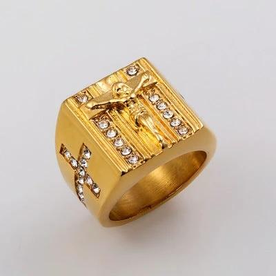 Retro Cross Ring For Men by GJG Denim