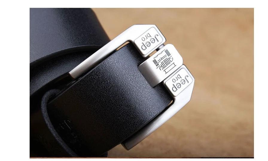 Men's Leather Pin Buckle Belt by GJG Denim
