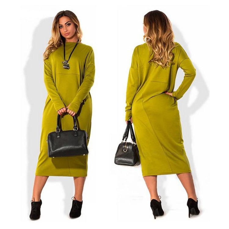 Plus size women's long sleeve dress by GJG Denim
