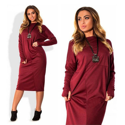 Plus size women's long sleeve dress by GJG Denim