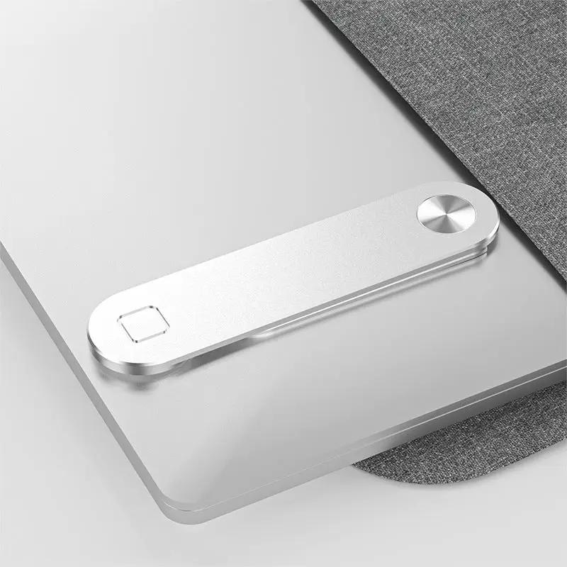 Laptop Phone Holder, Adjustable Laptop Side Mount Clip, Magnetic Laptop Monitor Mount, Computer Laptop Cellphone Stand Foldable Aluminum Expansion Bracket Tablet Clip For Dual Screen by GJG Denim