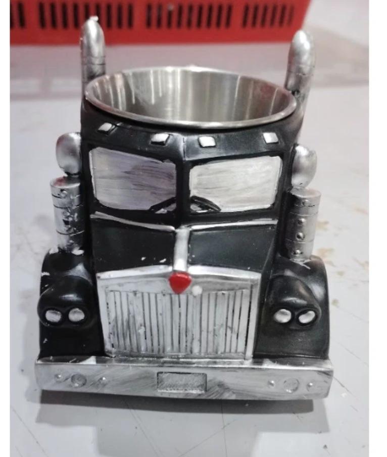 Durable Semi Truck Handcrafted Coffee Cup by GJG Denim