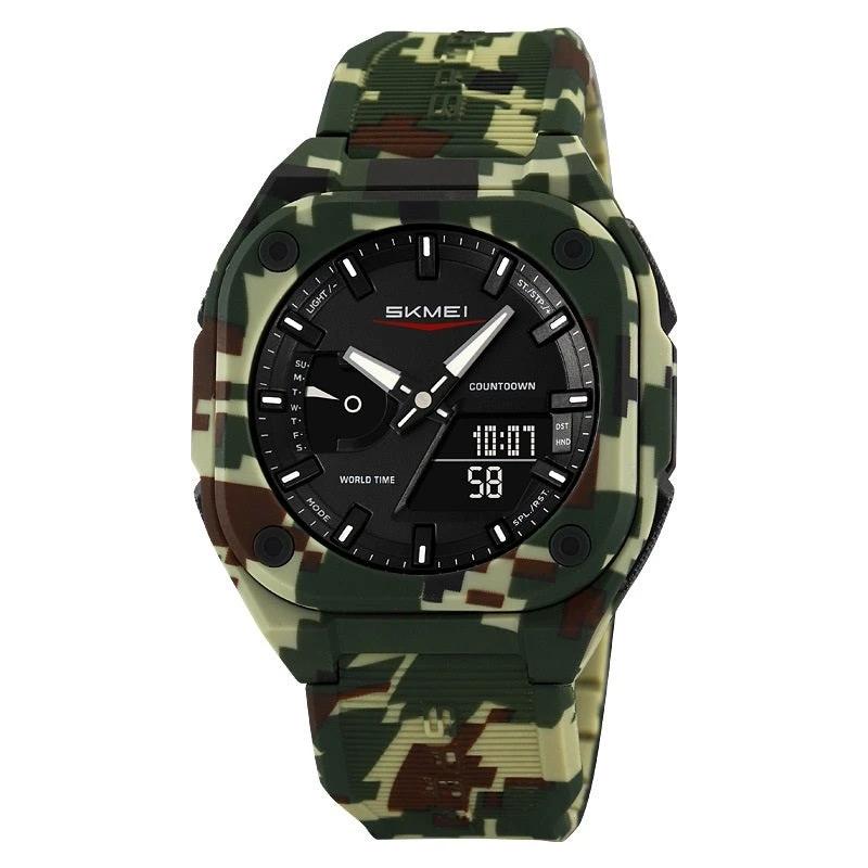 Double Inserts Luminous Waterproof Multifunctional Electronic Watch Outdoor by GJG Denim