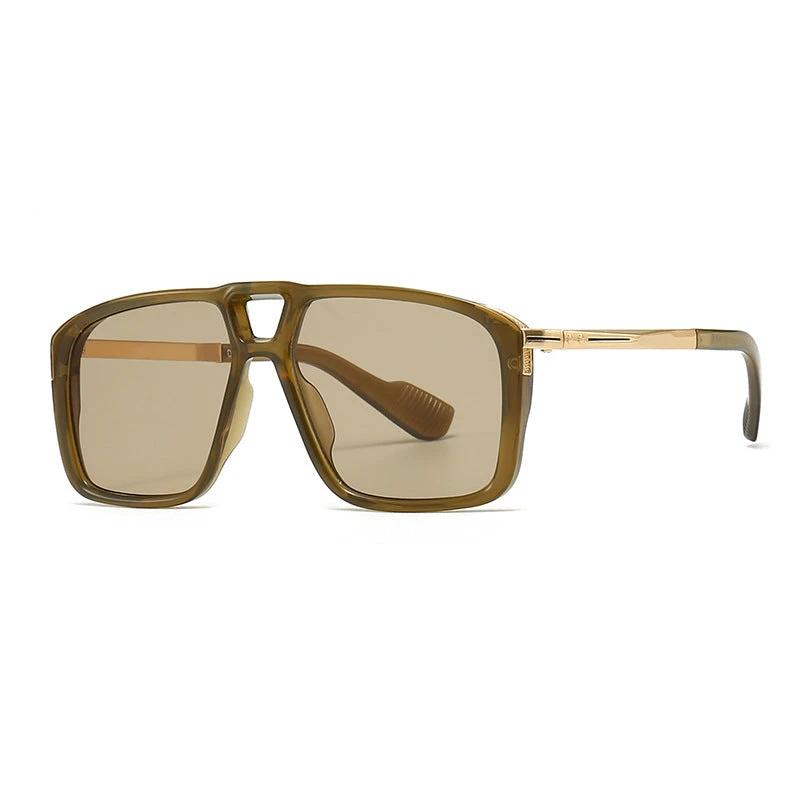Men's Retro Double Square Sunglasses by GJG Denim