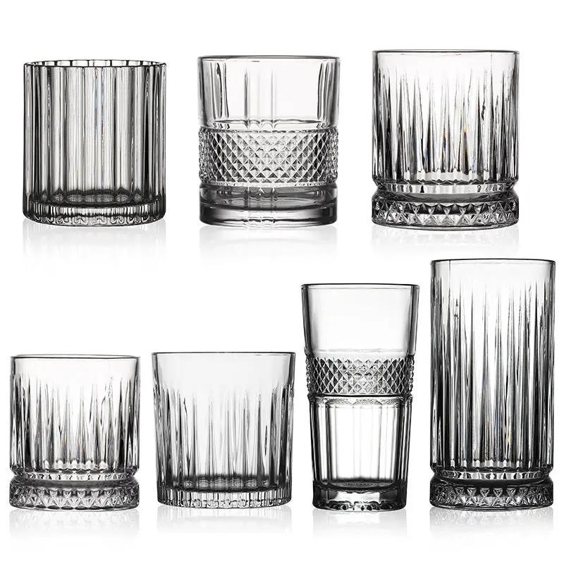 Creative Engraved Glass Classical Cup Thickened Drinkware by GJG Denim