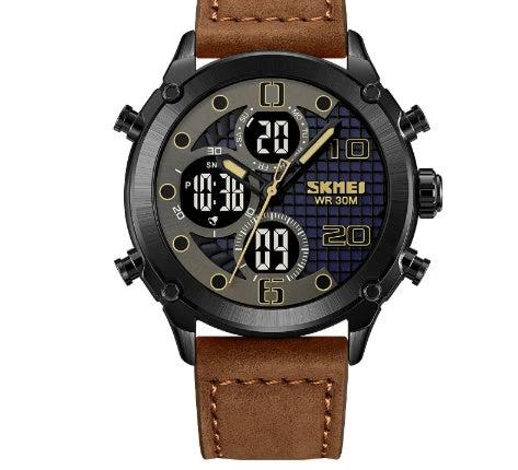 Outdoor Sports Men's Electronic Watch Dual Movement Multifunctional by GJG Denim