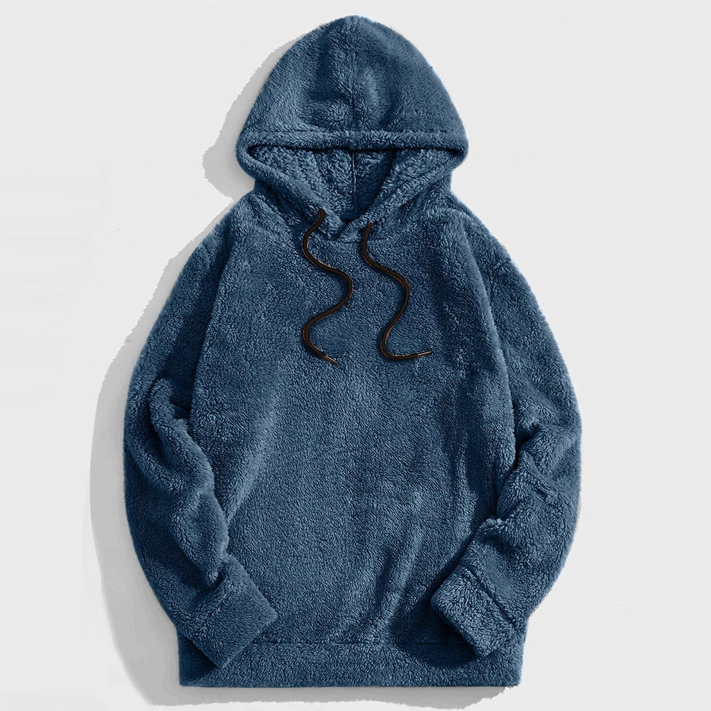 Men's Thick Double-sided Casual Loose Long-sleeved Hooded Sweater by GJG Denim