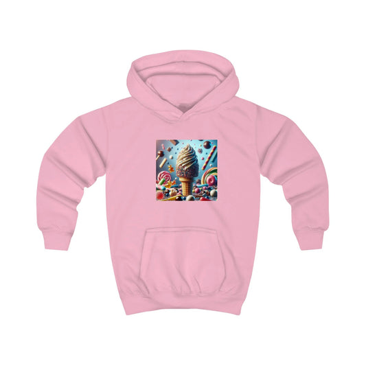 Ice Cream Fun Kids Hoodie - Colorful Candy Design by Printify