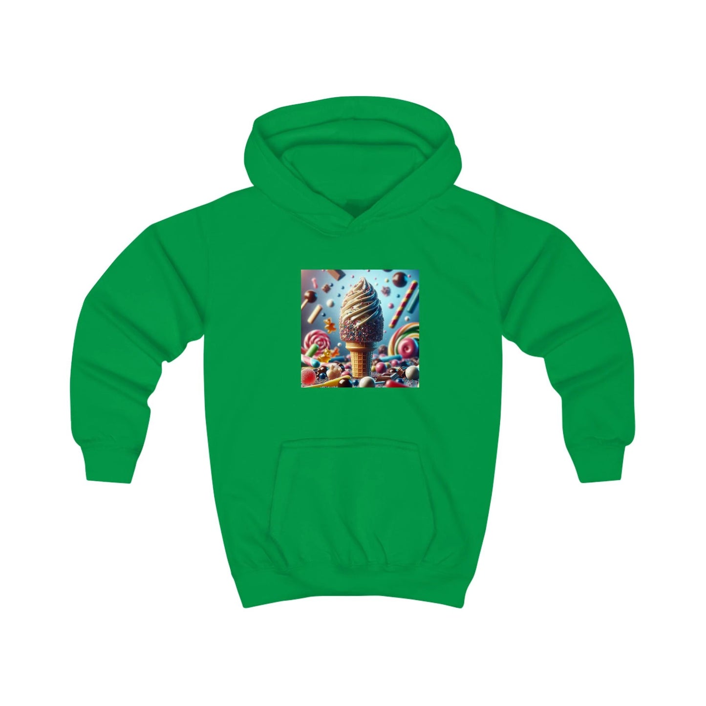 Ice Cream Fun Kids Hoodie - Colorful Candy Design by Printify