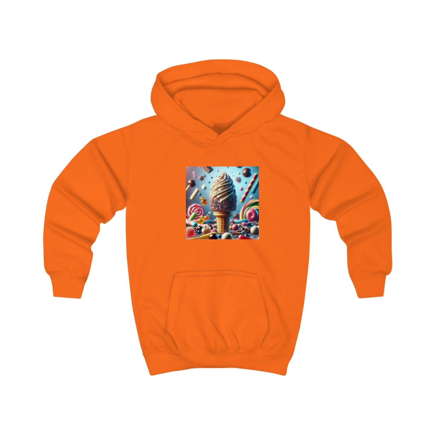Ice Cream Fun Kids Hoodie - Colorful Candy Design by Printify