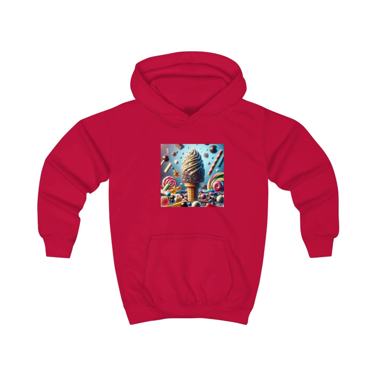 Ice Cream Fun Kids Hoodie - Colorful Candy Design by Printify