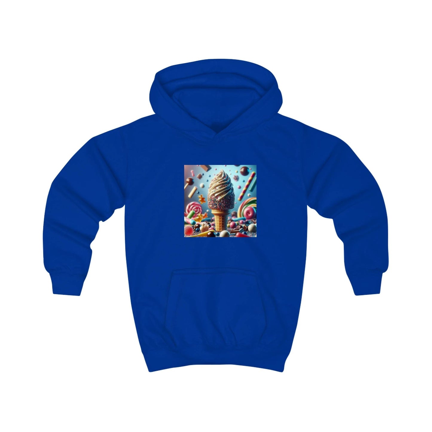 Ice Cream Fun Kids Hoodie - Colorful Candy Design by Printify