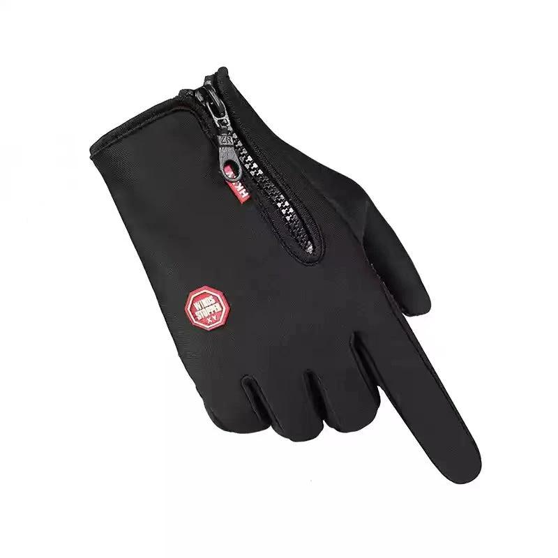 Winter Sports Gloves Men's Non-slip Thick Windproof Finger Warm by GJG Denim