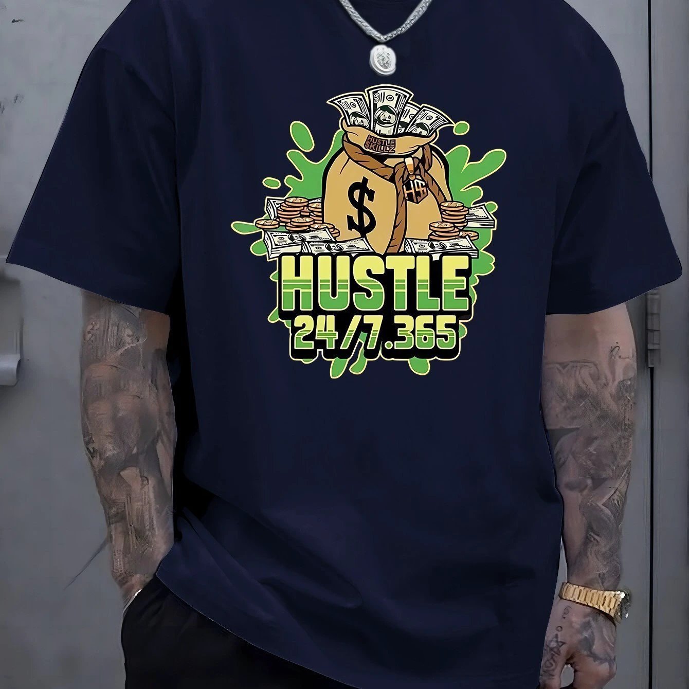 Men's Casual Short Sleeve T-shirt by GJG Denim