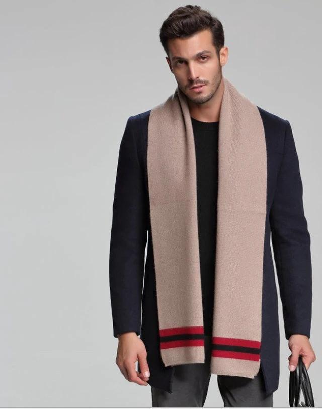 Men's Cashmere Tide Business Casual Double-sided Scarf by GJG Denim