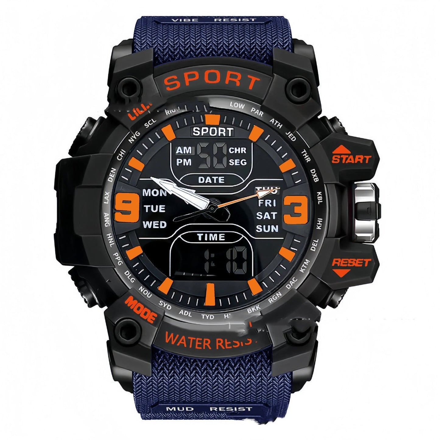 Stylish Technology Sports Luminous Men's Electronic Watch by GJG Denim