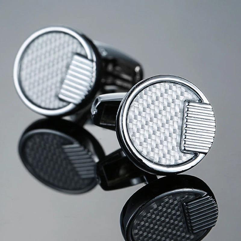 Men's Retro Pattern Cufflinks by GJG Denim