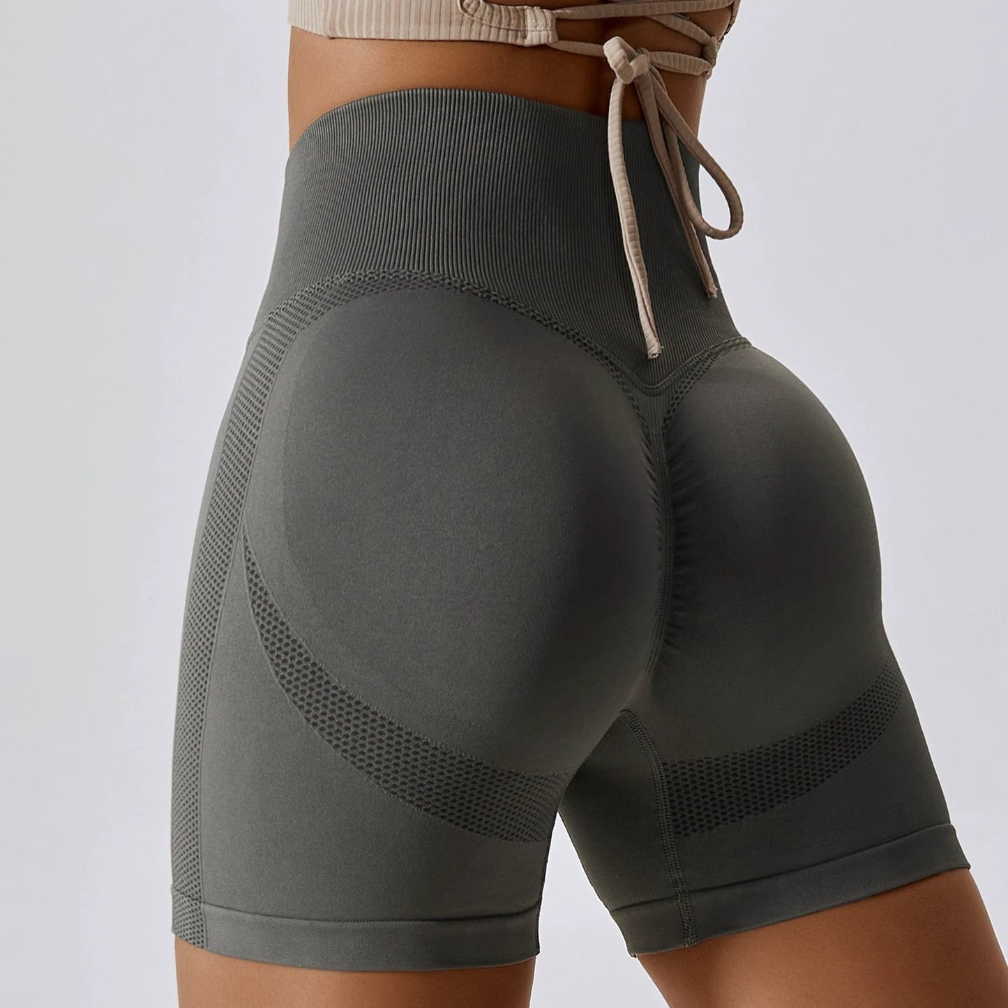 Women's Seamless Yoga Shorts In Europe And America by GJG Denim
