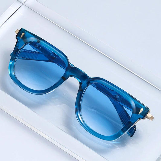 Men's Fashionable Square-frame Metal Sunglasses by GJG Denim