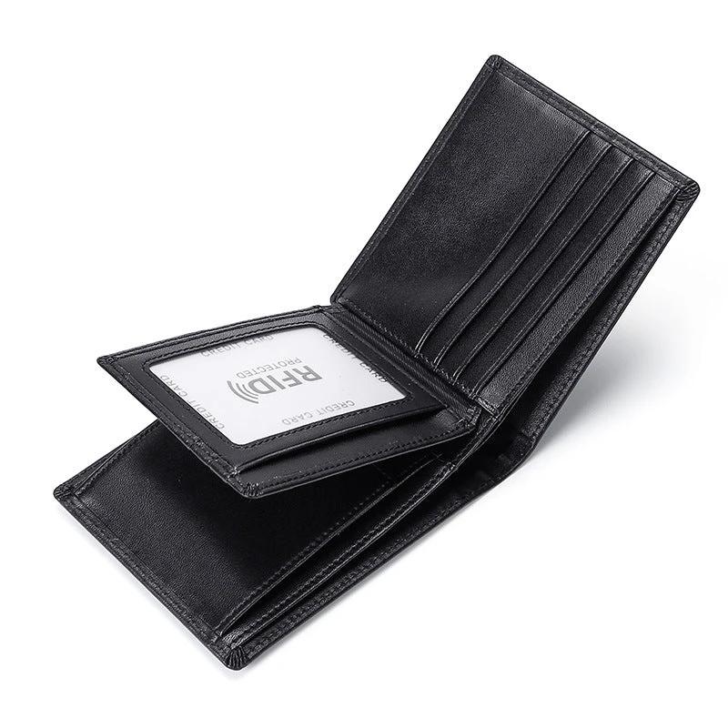 Multi-Functional RFID Anti-Skimming Leather Wallet For Men by GJG Denim
