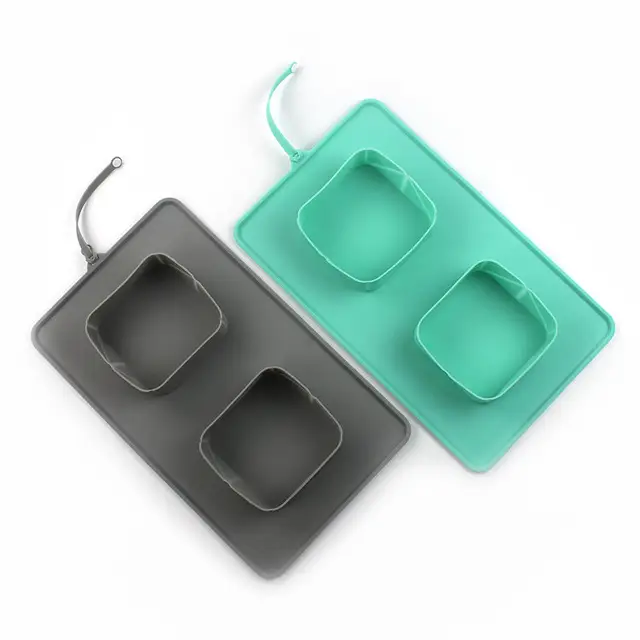 Folding Silicone Pet Bowl by GJG Denim