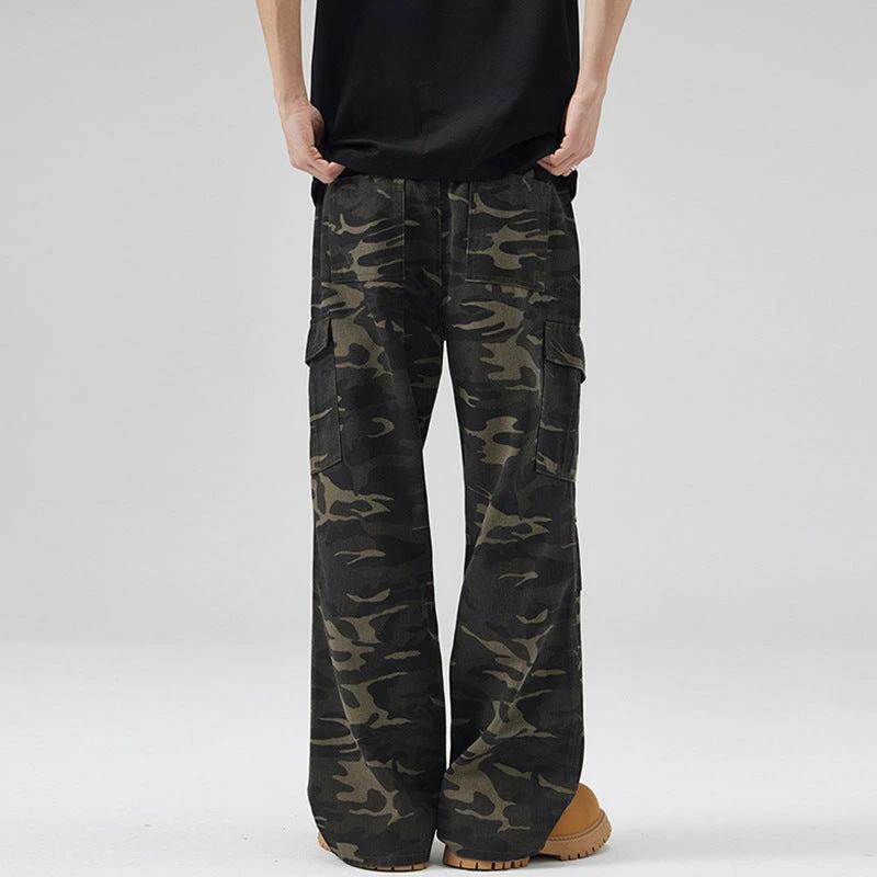 Paratrooper Camouflage Cargo Pants for Men by GJG Denim