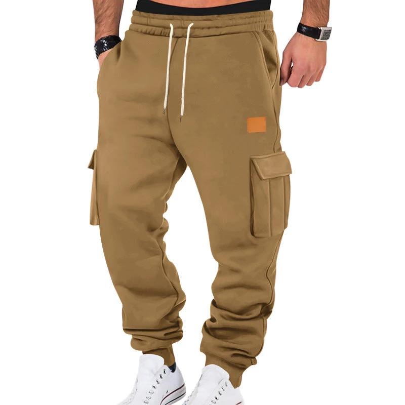 Men's Sports Multi-pocket Cargo Sweatpants by GJG Denim