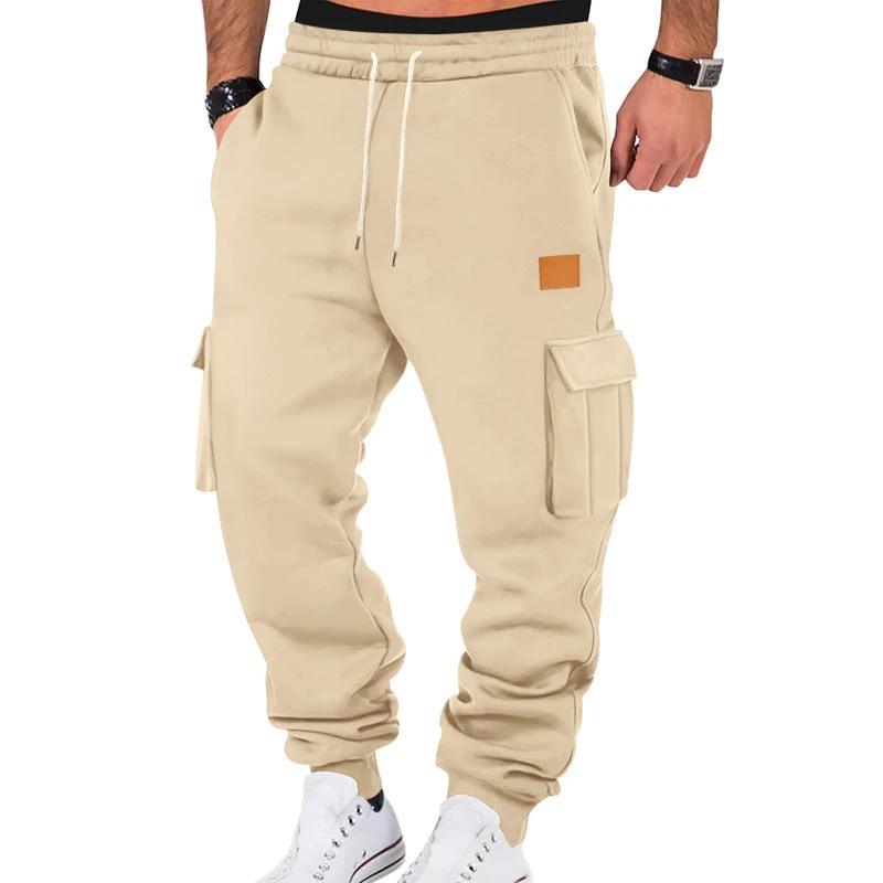 Men's Sports Multi-pocket Cargo Sweatpants by GJG Denim