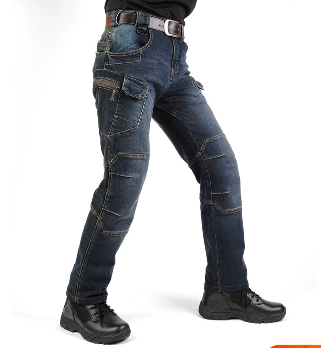 Men's Tactical Straight Leg Slim Jeans by GJG Denim