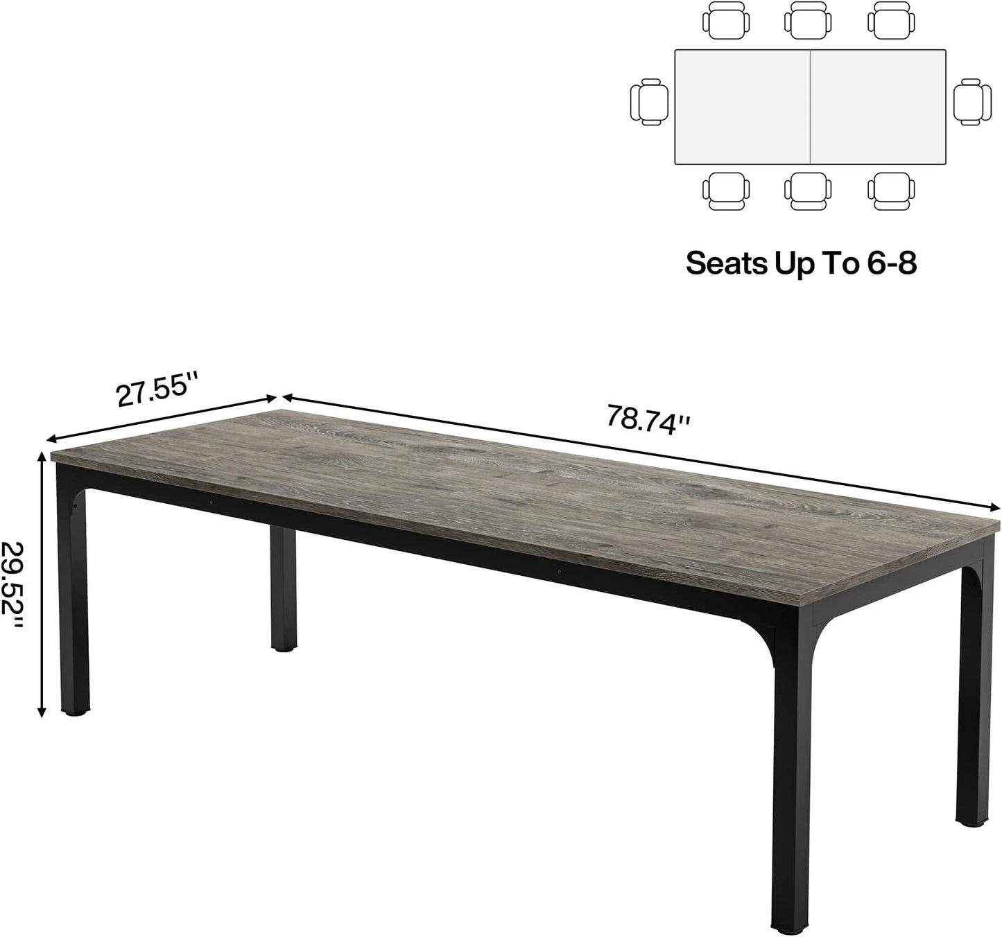 Computer Desk, Executive Desk, Rectangle Office Desk by GJG Denim