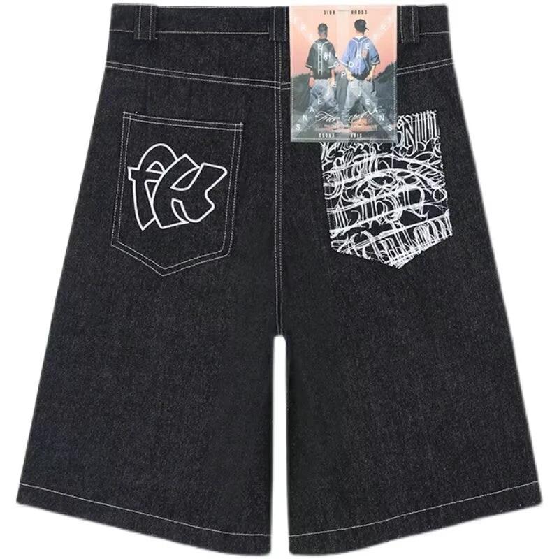 Mens Loose-Fit Denim Shorts by GJG Denim
