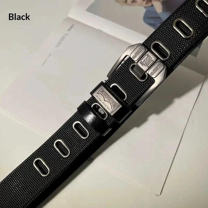 Men's Double-sided Canvas Outdoor Casual Belt With Alloy Pin Buckle by GJG Denim