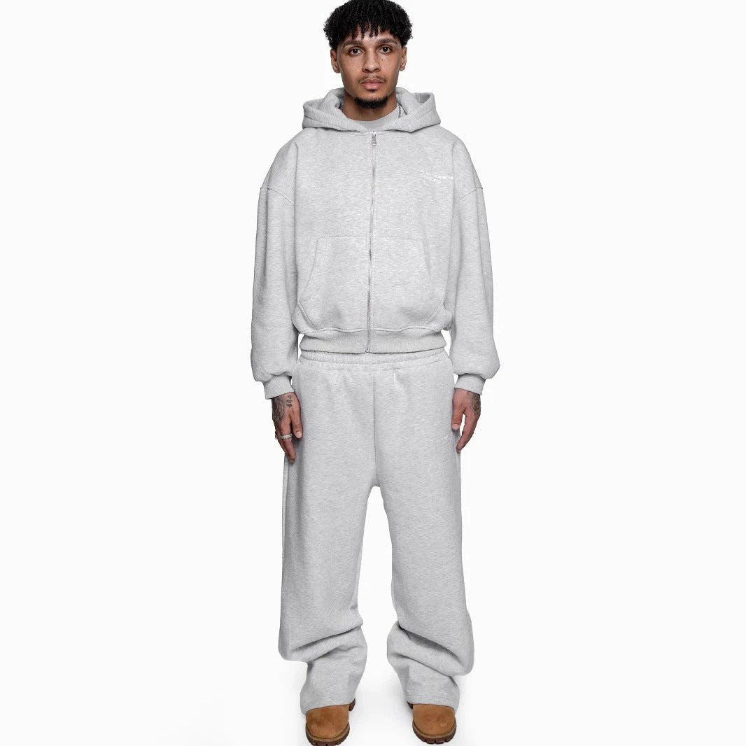 Street Fashion All-match Sweater Loose Straight Pants Set by GJG Denim