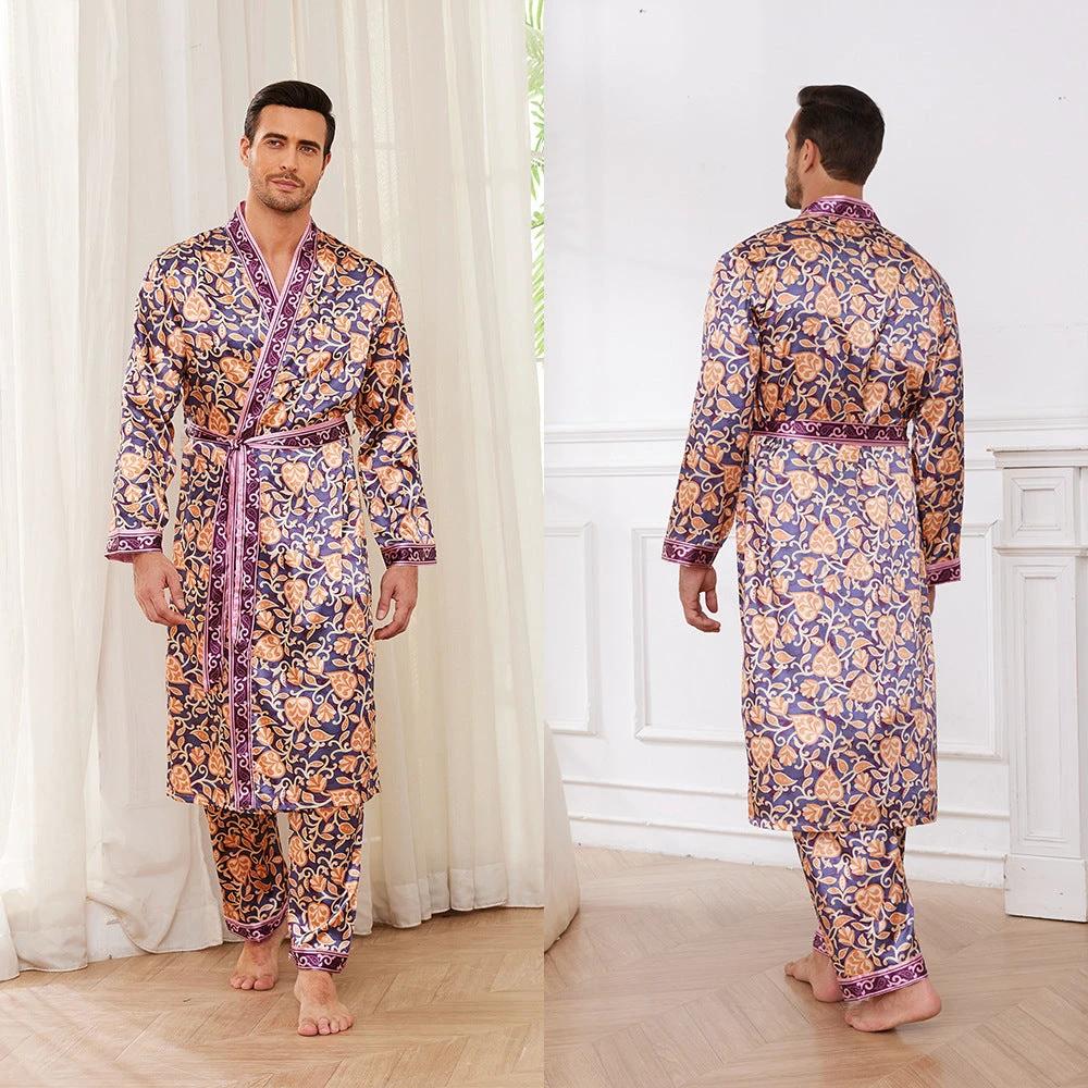 Men's Long Sleeve Pajamas Set by GJG Denim