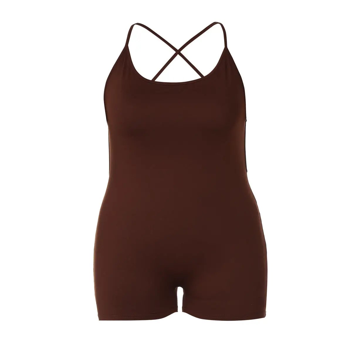 Fashionable Sexy Solid-color Strap Jumpsuit With A Backless Design by GJG Denim