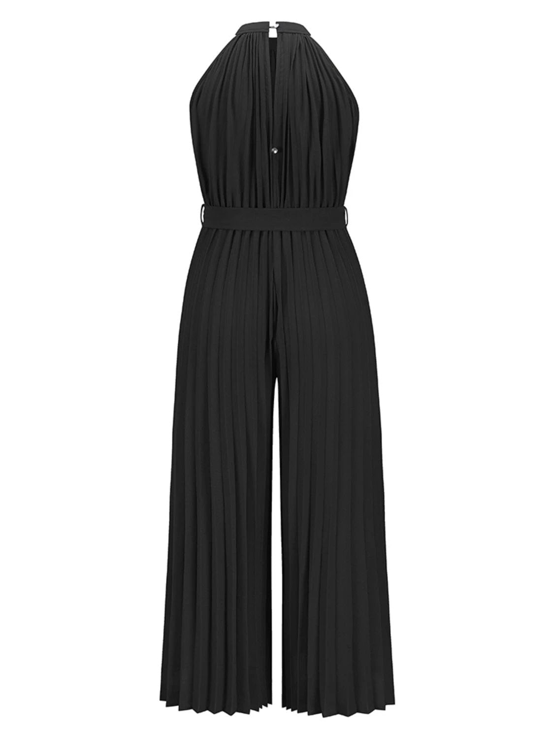 Cutout Tied Pleated Sleeveless Jumpsuit by Lady Ros