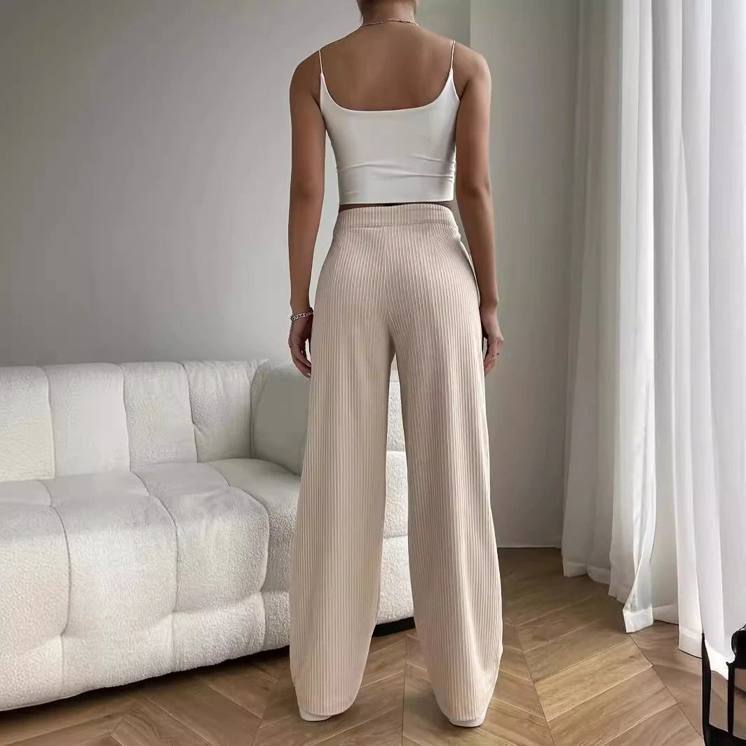 High Waist Loose Straight Wide Leg Pants by GJG Denim