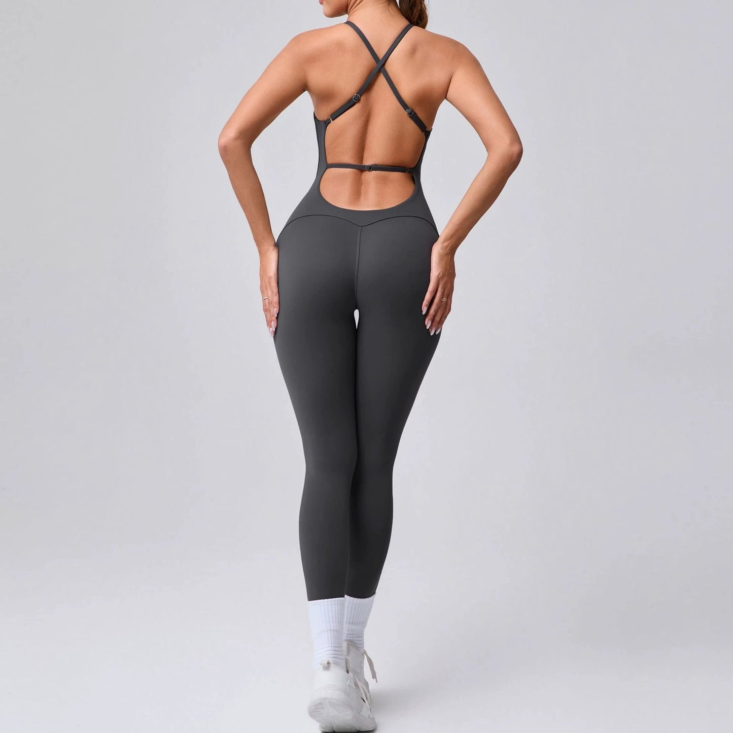 Sports Workout Clothes Tight Yoga Jumpsuit by GJG Denim